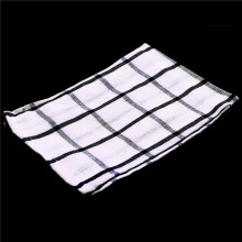 15Piece High Quality White Plaid Striped Tea Towel Kitchen Towel Napkin Table Cloth Cotton Woven Fabric