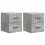 VidaXL vidaXL Wall-Mounted Bedside Cabinet with Drawer 2 pcs Concrete Grey 1