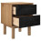 VidaXL vidaXL Bedside Table OTTA Black 45 x 39 x 57 cm Solid Pine Wood 3