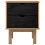 VidaXL vidaXL Bedside Table OTTA Black 45 x 39 x 57 cm Solid Pine Wood 4