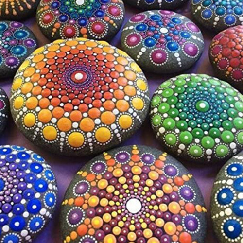 Mandala Dotting Stencil Tools Rock Painting Kit  Stylus Dotting Tools Include Stencil, Paint Tray (34 Pack) 2