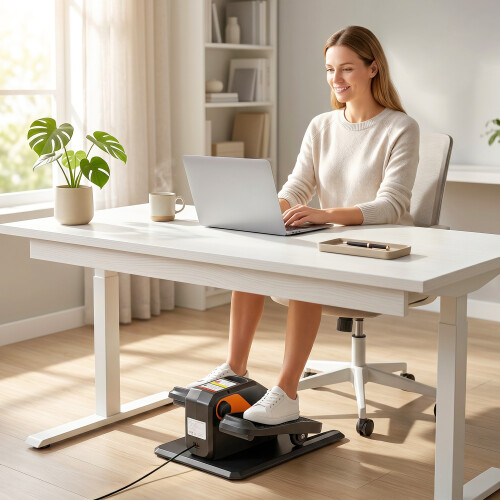 SPORTNOW Under Desk Elliptical Machine for Home, Seated Pedal Exerciser 1