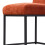Living And Home Set of 2 Chenille Upholstered Dining Chairs in Orange 5