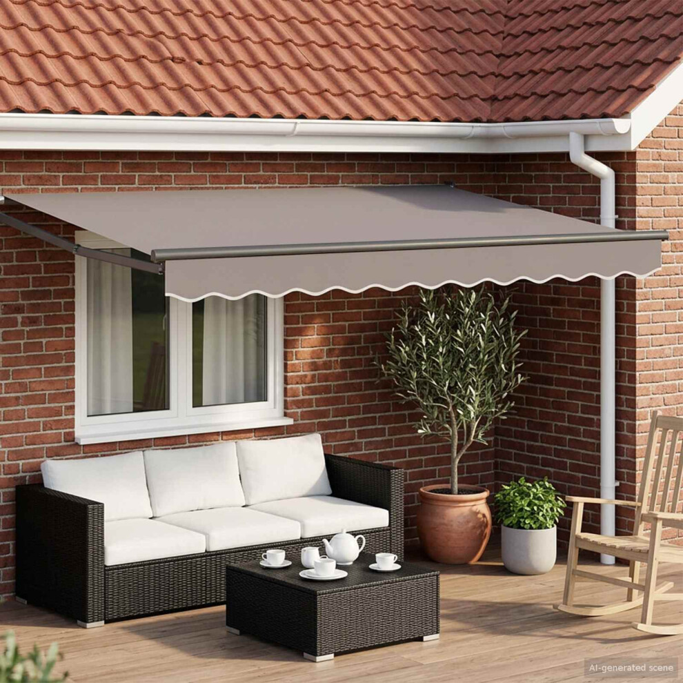 Vidaxl Electric Retractable Awning Frame Anthracite 3 X 2 M Aluminium