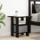 VidaXL vidaXL Bedside Table Black Oak 41 x 40 x 45 cm Engineered Wood 1