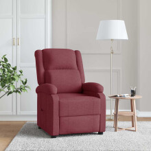 vidaXL Recliner Chair Wine Red Fabric