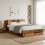 VidaXL vidaXL Headboard Cabinet with Storage Old Wood Engineered Wood 1