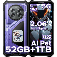 (Purple, 16GB 1TB) DOOGEE V50 Pro 5G Rugged Phone 6.78" Inch,52(16+36)GB 1TB,Android 16,11000mAh