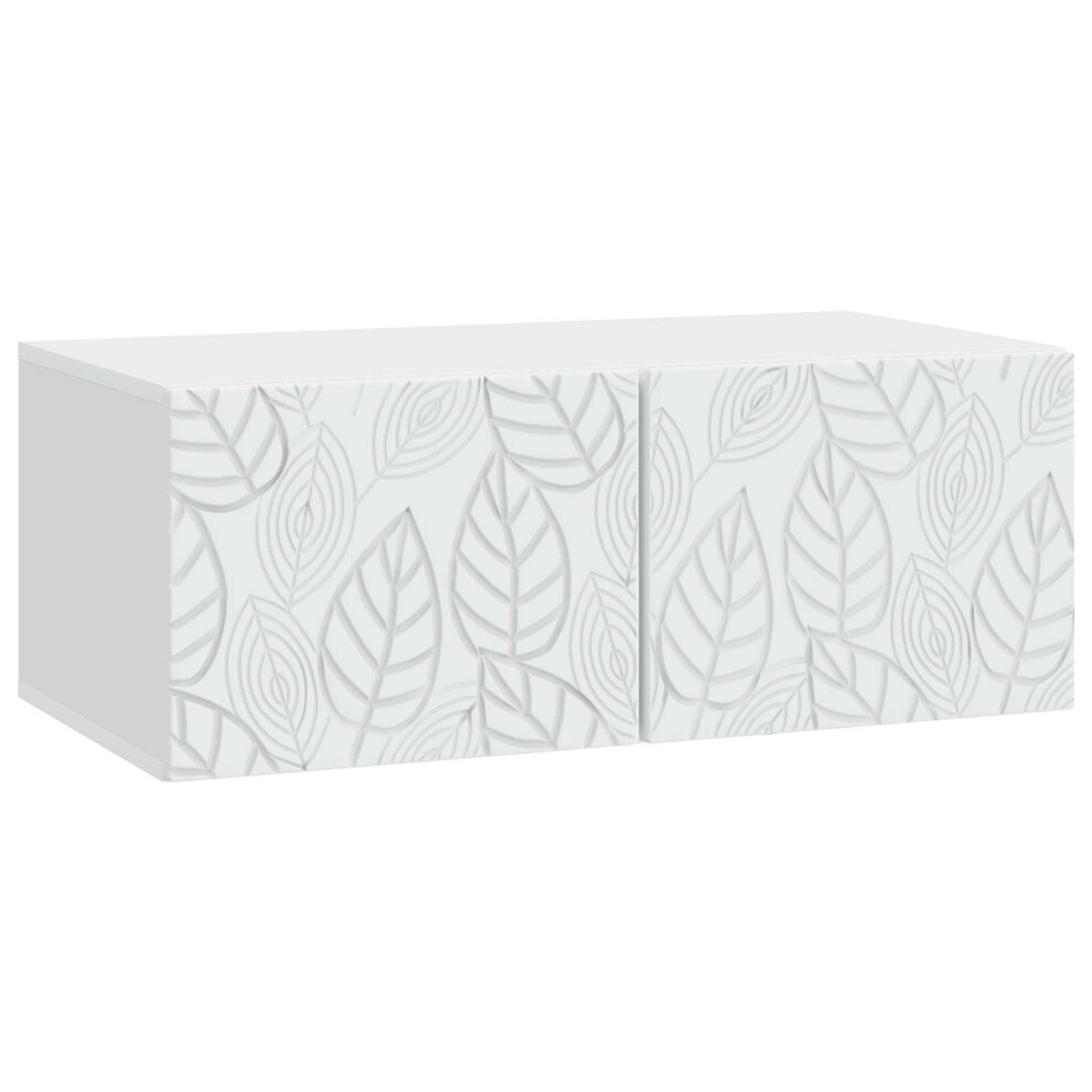 Vidaxl Wall-Mounted Tv Cabinet 78.5 X 41 X 30 Cm White Engineered Wood