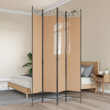 vidaXL Room Divider Beige 160 x 220 cm Fabric