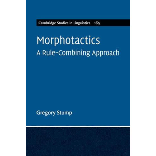 Morphotactics by Gregory Stump Paperback Book