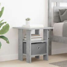 vidaXL Bedside Table Concrete Grey 41 x 40 x 45 cm Engineered Wood