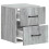 VidaXL vidaXL Wall-Mounted Bedside Cabinet 2 pcs Grey Sonoma Engineered Wood 3