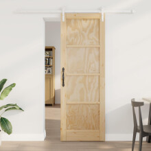 vidaXL Schiebetür 73,5 x 211 cm Massives Kiefernholz