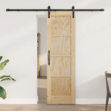vidaXL Schiebetür Natur 61 x 198,5 cm Massives Kiefernholz