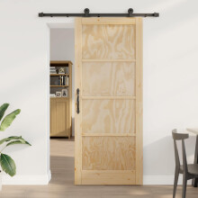 vidaXL Schiebetür ORKDAL 86 x 211 cm Massives Kiefernholz Natur