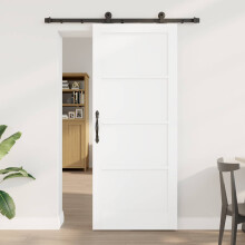 vidaXL Schiebetür ORKDAL 83 x 202 cm Massives Kiefernholz Weiß