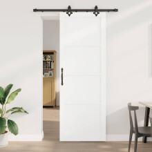 vidaXL Schiebetür ORKDAL 83 x 232 cm Massives Kiefernholz Weiß