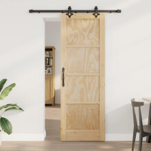 vidaXL Schiebetür ORKDAL 73,5 x 211 cm Massives Kiefernholz Natur