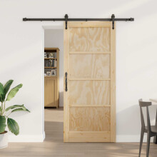 vidaXL Schiebetür ORKDAL 86 x 198,5 cm Massives Kiefernholz
