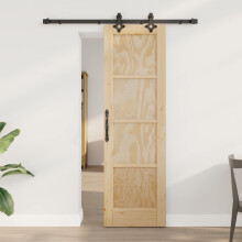 vidaXL Schiebetür ORKDAL 61 x 198,5 cm Massives Kiefernholz Natur