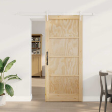 vidaXL Schiebetür ORKDAL 86 x 198,5 cm Massives Kiefernholz