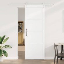 vidaXL Schiebetür ORKDAL 83 x 232 cm Massives Kiefernholz Weiß