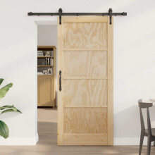 vidaXL Schiebetür ORKDAL 86 x 198,5 cm Massives Kiefernholz Natur
