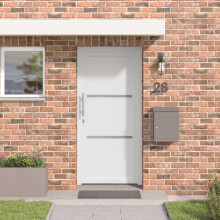 vidaXL Vordertür 98 x 200 cm PVC Weiß