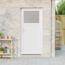 vidaXL Seiteneingangstür 98 x 198 cm PVC Weiß