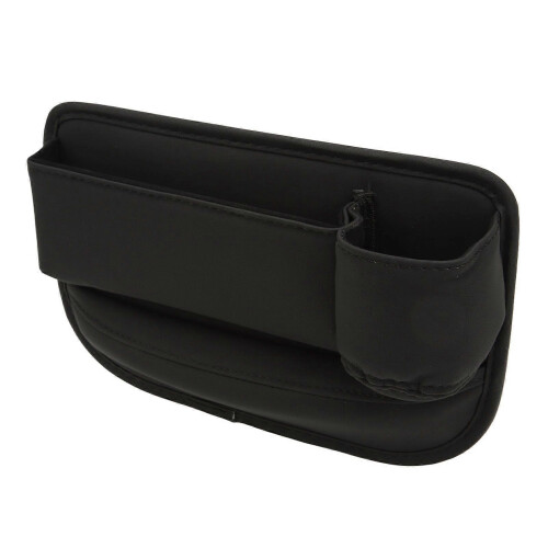 Car seat storage organizer with side pocket and cup holder 2