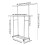 Living And Home Adjustable Stainless Steel Dual-Rod Clothes Drying Rack with Wheels 6