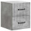 VidaXL vidaXL Wall-Mounted Bedside Cabinet with Drawer 2 pcs Concrete Grey 4