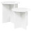 VidaXL vidaXL Side Table Set 2 pcs High Gloss White Engineered Wood 5