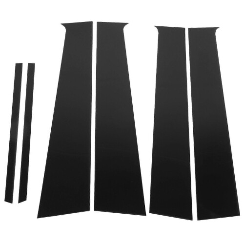 6pcs door pillar molding cover gloss black 1