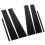 6pcs door pillar molding cover gloss black 3