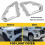 For 2019-2021 Front Fog Light Outer Bezel Cover Chrome Set 5