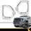 For 2019-2021 Front Fog Light Outer Bezel Cover Chrome Set 2
