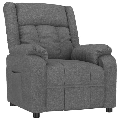 VidaXL vidaXL Recliner Chair Dark Grey Fabric 1