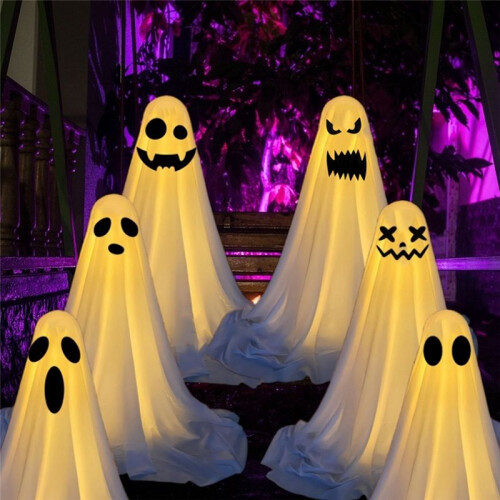 Halloween Outdoor Decorations Spooky  Standing Glitter Decoration  for Halloween (Small) Falling Devil 2