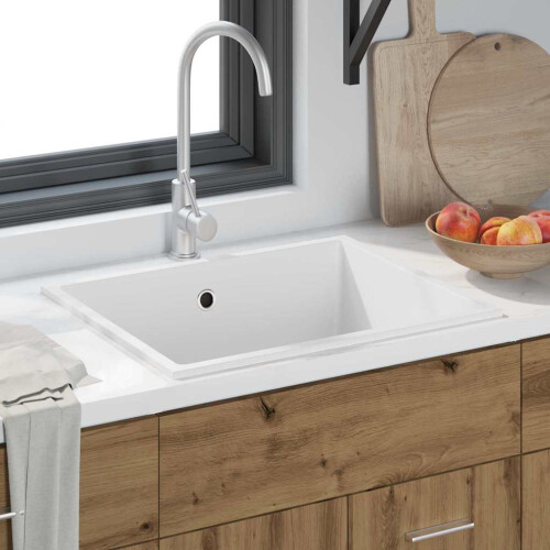 VidaXL vidaXL Kitchen Sink White 54 x 44 x 20 cm Granite 2