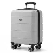 LUGG 15 Inch Jetset Lightweight Travel Cabin Bag ABS Shell Protection 45x36x20cm, Silver