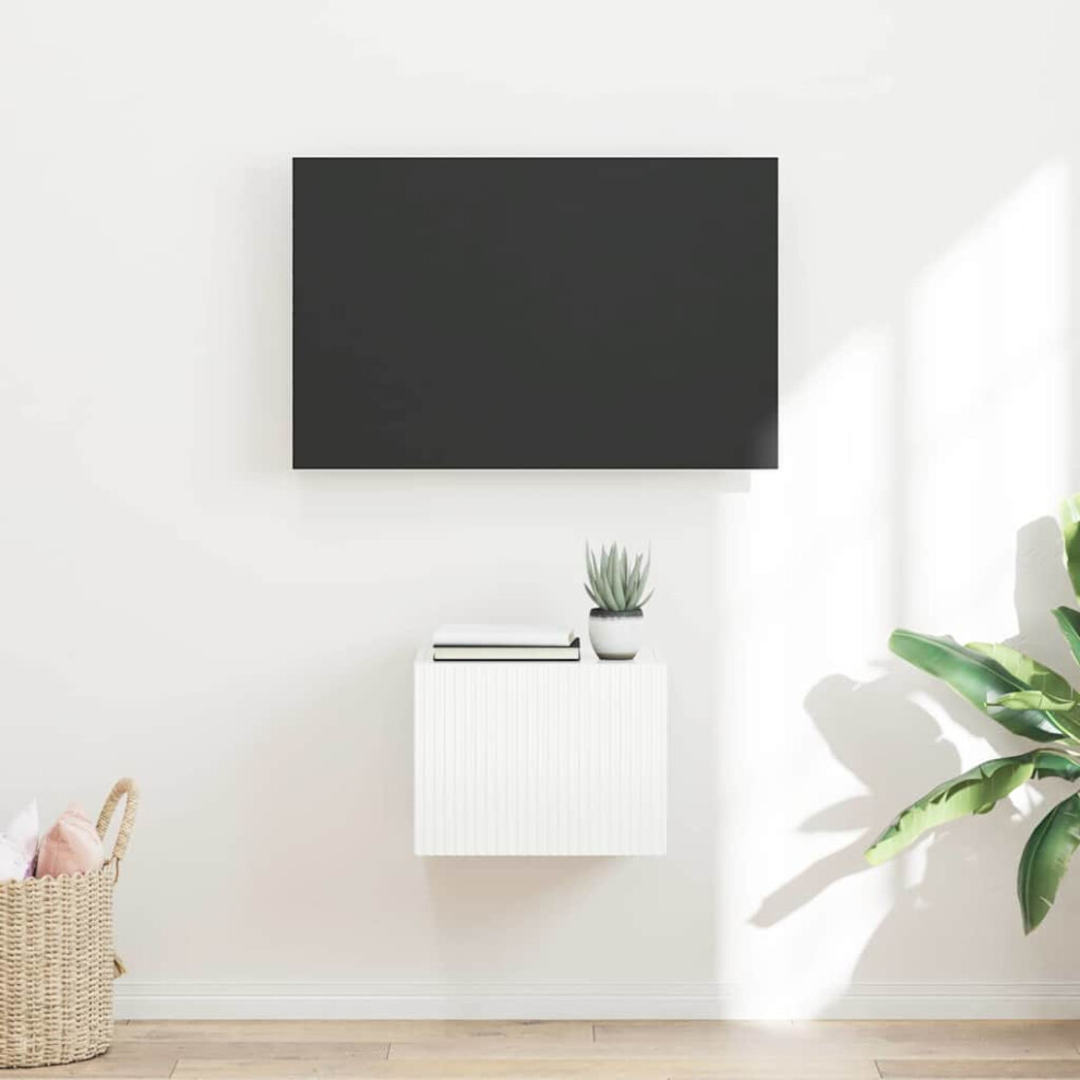 Vidaxl Tv Wall Cabinet Gloss White 39 X 31 X 29.5 Cm Engineered Wood