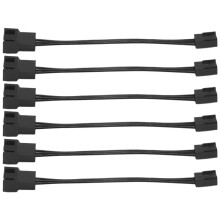 6-Delige 4-Pins PWM Naar 3-Pins Standaard Ventilatoradapterkabel