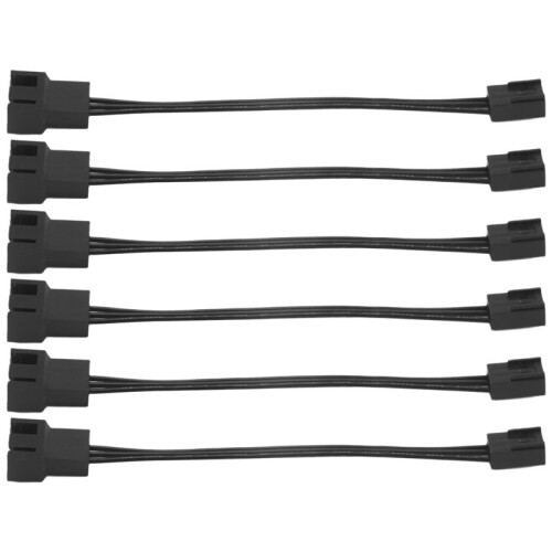 6 Szt. Standardowy Kabel Adaptera Wentylatora 4Pin PWM do 3Pin