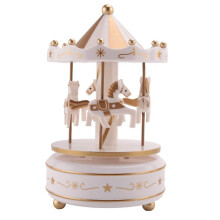 Music Box Merry Go Round Music Box Room Decorations Rotatable Wind Music Box Best Gifts Gift for Boys Girls D