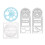 4Pcs Multifunctional Geometric Ruler Measuring Drawing Ruler Plastic Mathematics Tools for Student School Office Supply 1