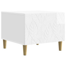 vidaXL Coffee Table High Gloss White 50 x 49 x 40 cm Engineered Wood