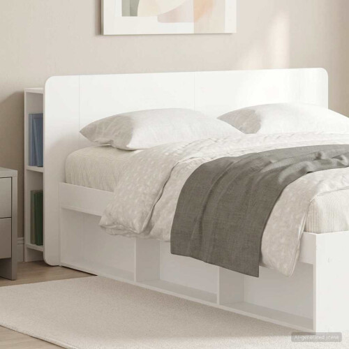 VidaXL vidaXL Headboard Cabinet with Storage White Engineered Wood