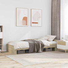 vidaXL Bed Frame with Headboard Sonoma Oak 80 x 200 cm Engineered Wood